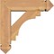 Ekena Millwork Merced Arts and Crafts Smooth Bracket w/ Offset Brace, Western Red Cedar, 5 1/2"W x 18"D x 18"H BKT0604X18X18MRC03SWR - alternate 2
